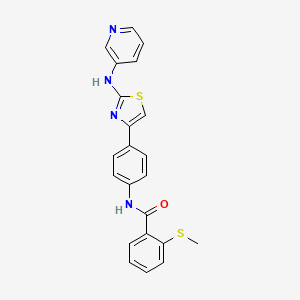 2-(methylthio)-N-(4-(2-(pyridin-3-ylamino)thiazol-4-yl)phenyl)benzamide