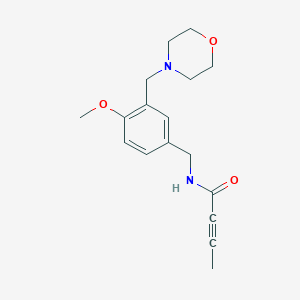 N-[[4-Methoxy-3-(morpholin-4-ylmethyl)phenyl]methyl]but-2-ynamide