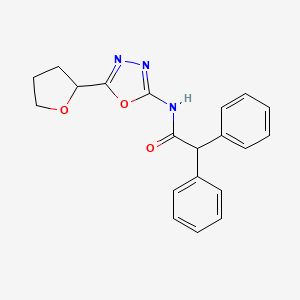 2,2-diphenyl-N-(5-(tetrahydrofuran-2-yl)-1,3,4-oxadiazol-2-yl)acetamide