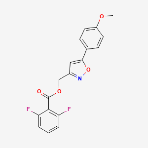 (5-(4-Methoxyphenyl)isoxazol-3-yl)methyl 2,6-difluorobenzoate