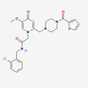 N-(2-chlorobenzyl)-2-(2-((4-(furan-2-carbonyl)piperazin-1-yl)methyl)-5-methoxy-4-oxopyridin-1(4H)-yl)acetamide