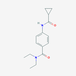 molecular formula C15H20N2O2 B268940 4-[(cyclopropylcarbonyl)amino]-N,N-diethylbenzamide 