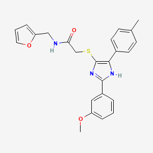 N-[(furan-2-yl)methyl]-2-{[2-(3-methoxyphenyl)-5-(4-methylphenyl)-1H-imidazol-4-yl]sulfanyl}acetamide