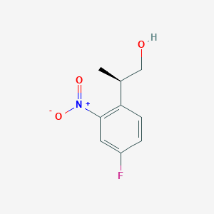 molecular formula C9H10FNO3 B2689415 (2R)-2-(4-Fluoro-2-nitrophenyl)propan-1-ol CAS No. 2248184-29-2