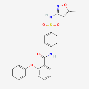 molecular formula C23H19N3O5S B2689417 N-(4-(N-(5-methylisoxazol-3-yl)sulfamoyl)phenyl)-2-phenoxybenzamide CAS No. 459413-92-4