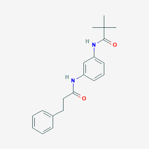 2,2-dimethyl-N-{3-[(3-phenylpropanoyl)amino]phenyl}propanamide