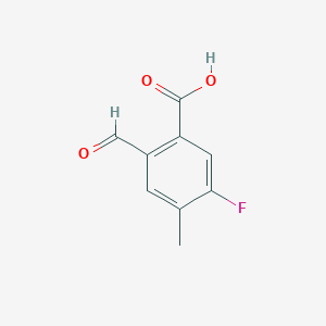 molecular formula C9H7FO3 B2689422 5-Fluoro-2-formyl-4-methylbenzoic acid CAS No. 1896922-80-7