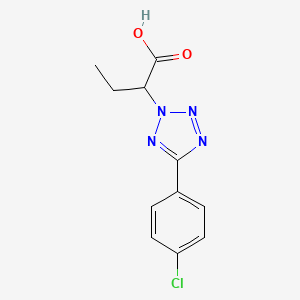 2-[5-(4-chlorophenyl)-2H-1,2,3,4-tetrazol-2-yl]butanoic acid