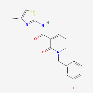 1-[(3-fluorophenyl)methyl]-N-(4-methyl-1,3-thiazol-2-yl)-2-oxo-1,2-dihydropyridine-3-carboxamide