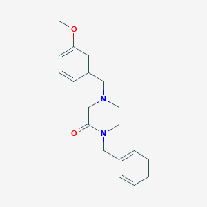 molecular formula C19H22N2O2 B2689431 1-Benzyl-4-[(3-methoxyphenyl)methyl]piperazin-2-one CAS No. 2415504-27-5
