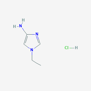 molecular formula C5H10ClN3 B2689434 1-Ethyl-1H-imidazol-4-amine hydrochloride CAS No. 2137578-21-1