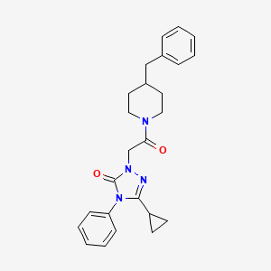 1-(2-(4-benzylpiperidin-1-yl)-2-oxoethyl)-3-cyclopropyl-4-phenyl-1H-1,2,4-triazol-5(4H)-one