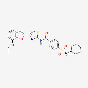 4-(N-cyclohexyl-N-methylsulfamoyl)-N-(4-(7-ethoxybenzofuran-2-yl)thiazol-2-yl)benzamide