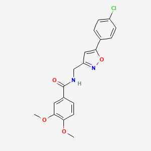 N-((5-(4-chlorophenyl)isoxazol-3-yl)methyl)-3,4-dimethoxybenzamide