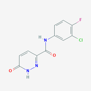 N-(3-chloro-4-fluorophenyl)-6-oxo-1,6-dihydropyridazine-3-carboxamide