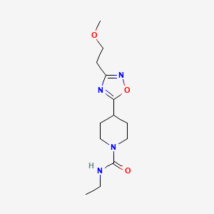 molecular formula C13H22N4O3 B2689445 N-乙基-4-(3-(2-甲氧基乙基)-1,2,4-噁二唑-5-基)哌啶-1-甲酰胺 CAS No. 1428358-63-7