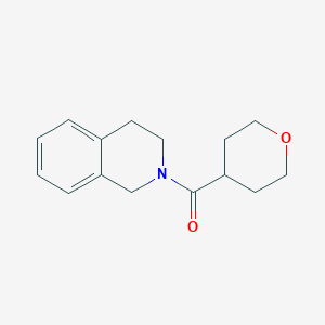 molecular formula C15H19NO2 B2689447 (3,4-dihydroisoquinolin-2(1H)-yl)(tetrahydro-2H-pyran-4-yl)methanone CAS No. 1790460-03-5