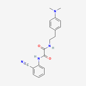 molecular formula C19H20N4O2 B2689454 N1-(2-氰基苯基)-N2-(4-(二甲基氨基)苯乙基)草酰胺 CAS No. 954011-14-4