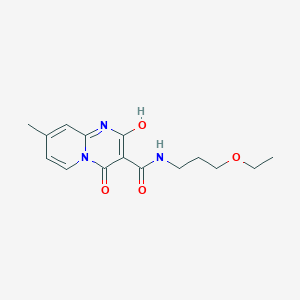 molecular formula C15H19N3O4 B2689456 N-(3-ethoxypropyl)-2-hydroxy-8-methyl-4-oxo-4H-pyrido[1,2-a]pyrimidine-3-carboxamide CAS No. 899351-12-3