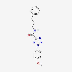 molecular formula C18H19N5O2 B2689459 2-(4-methoxyphenyl)-N-(3-phenylpropyl)-2H-tetrazole-5-carboxamide CAS No. 1396713-36-2