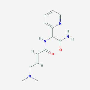 molecular formula C13H18N4O2 B2689461 (E)-N-(2-Amino-2-oxo-1-pyridin-2-ylethyl)-4-(dimethylamino)but-2-enamide CAS No. 2411331-76-3