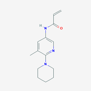 molecular formula C14H19N3O B2689462 N-(5-Methyl-6-piperidin-1-ylpyridin-3-yl)prop-2-enamide CAS No. 2305550-94-9