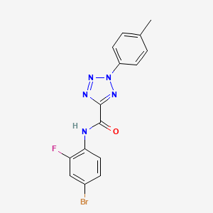 molecular formula C15H11BrFN5O B2689468 N-(4-bromo-2-fluorophenyl)-2-(p-tolyl)-2H-tetrazole-5-carboxamide CAS No. 1396848-15-9