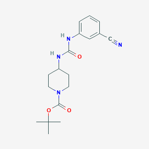 molecular formula C18H24N4O3 B2689470 tert-Butyl 4-[3-(3-cyanophenyl)ureido]piperidine-1-carboxylate CAS No. 198823-38-0
