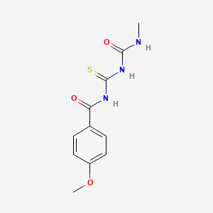 molecular formula C11H13N3O3S B2689480 1-甲氧基-4-{[({[(甲基氨基)羰基]氨基}羰硫基)氨基]羰基}苯 CAS No. 138712-74-0