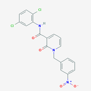 molecular formula C19H13Cl2N3O4 B2689486 N-(2,5-dichlorophenyl)-1-(3-nitrobenzyl)-2-oxo-1,2-dihydropyridine-3-carboxamide CAS No. 941910-44-7