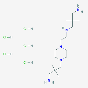 N'-[2-[4-(3-Amino-2,2-dimethylpropyl)piperazin-1-yl]ethyl]-2,2-dimethylpropane-1,3-diamine;pentahydrochloride