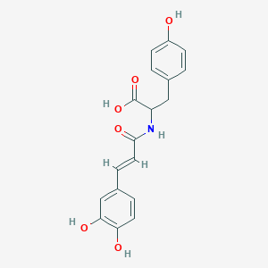 molecular formula C₁₈H₁₇NO₆ B026895 N-[3',4'-二羟基-(E)-肉桂酰]-L-酪氨酸 CAS No. 124027-56-1