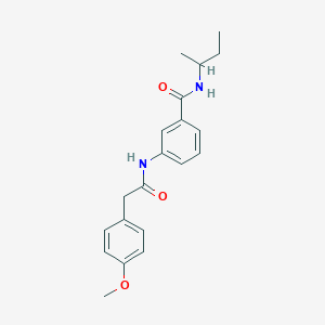 molecular formula C20H24N2O3 B268950 N-(sec-butyl)-3-{[(4-methoxyphenyl)acetyl]amino}benzamide 