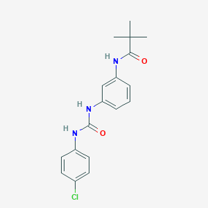 molecular formula C18H20ClN3O2 B268951 N-(3-{[(4-chloroanilino)carbonyl]amino}phenyl)-2,2-dimethylpropanamide 