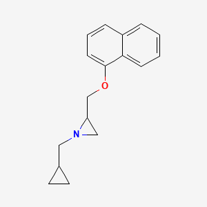 molecular formula C17H19NO B2689515 1-(Cyclopropylmethyl)-2-(naphthalen-1-yloxymethyl)aziridine CAS No. 2418677-93-5