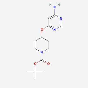 molecular formula C14H22N4O3 B2689518 tert-Butyl 4-((6-aminopyrimidin-4-yl)oxy)piperidine-1-carboxylate CAS No. 691400-74-5