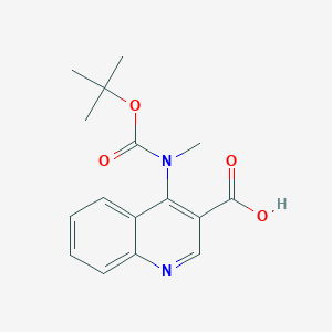 4-[Methyl-[(2-methylpropan-2-yl)oxycarbonyl]amino]quinoline-3-carboxylic acid