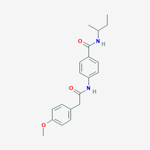 molecular formula C20H24N2O3 B268953 N-(sec-butyl)-4-{[(4-methoxyphenyl)acetyl]amino}benzamide 