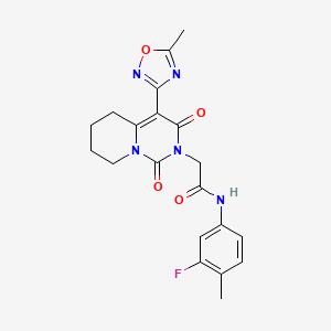 N-(3-fluoro-4-methylphenyl)-2-[4-(5-methyl-1,2,4-oxadiazol-3-yl)-1,3-dioxo-5,6,7,8-tetrahydro-1H-pyrido[1,2-c]pyrimidin-2(3H)-yl]acetamide