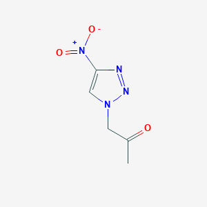 molecular formula C5H6N4O3 B2689539 4-Nitro-1-(2-oxopropyl)-1H-1,2,3-triazole CAS No. 131394-16-6