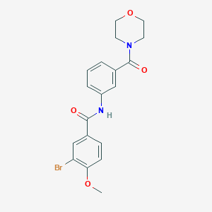 molecular formula C19H19BrN2O4 B268954 3-bromo-4-methoxy-N-[3-(4-morpholinylcarbonyl)phenyl]benzamide 