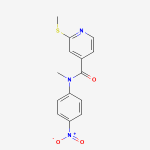 molecular formula C14H13N3O3S B2689543 N-methyl-2-(methylsulfanyl)-N-(4-nitrophenyl)pyridine-4-carboxamide CAS No. 1311640-45-5