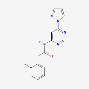 N-(6-(1H-pyrazol-1-yl)pyrimidin-4-yl)-2-(o-tolyl)acetamide