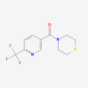 molecular formula C11H11F3N2OS B2689551 Thiomorpholino(6-(trifluoromethyl)pyridin-3-yl)methanone CAS No. 2034420-58-9