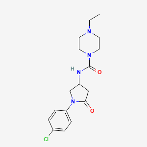 molecular formula C17H23ClN4O2 B2689556 N-(1-(4-氯苯基)-5-氧代吡咯啉-3-基)-4-乙基哌嗪-1-基甲酰胺 CAS No. 894023-70-2