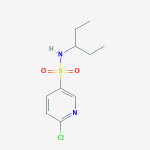 molecular formula C10H15ClN2O2S B2689557 6-chloro-N-(pentan-3-yl)pyridine-3-sulfonamide CAS No. 1016525-95-3