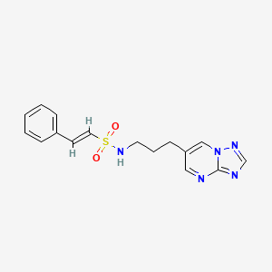 (E)-N-(3-([1,2,4]triazolo[1,5-a]pyrimidin-6-yl)propyl)-2-phenylethenesulfonamide