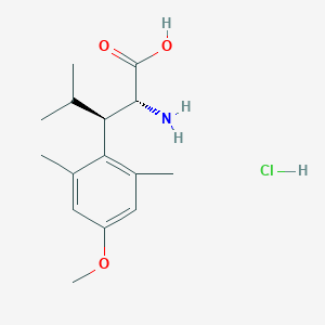 molecular formula C15H24ClNO3 B2689563 (2R,3R)-2-Amino-3-(4-methoxy-2,6-dimethylphenyl)-4-methylpentanoic acid hydrochloride CAS No. 1263376-98-2