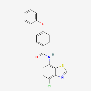 molecular formula C20H13ClN2O2S B2689567 N-(4-chloro-1,3-benzothiazol-7-yl)-4-phenoxybenzamide CAS No. 946268-28-6