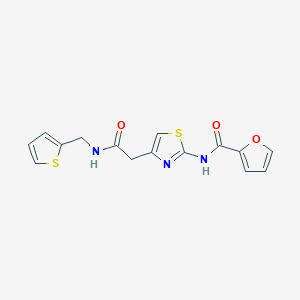 N-(4-(2-oxo-2-((thiophen-2-ylmethyl)amino)ethyl)thiazol-2-yl)furan-2-carboxamide